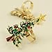 Haodeba 1 Piece Gorgeous Enamel Rhinestone Brooch Christmas Tree Brooch Pins Party Favor Best Gift for Girls Women Ladies