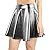 Women's Metallic Wet Liquid Faux Leather Look Flared Skater Mini Skirt