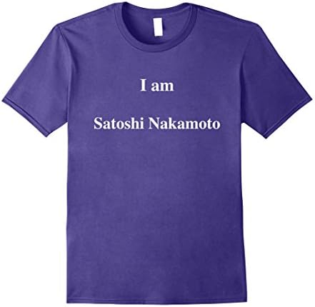 Mens I am Satoshi Nakamoto t shirt bitcoin miner tees 2XL Purple