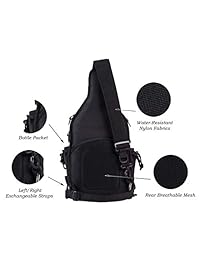 Bowhound   Bolsa de pesca, resistente al agua, para exteriores, con un solo hombro, duradera, multifuncional, ideal para pesca, senderismo, camping, ciclismo (negro)