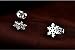 White Gold Plated Simple Small Mini Smooth Snowflake Stud Earrings Fashion Jewelry for Girls