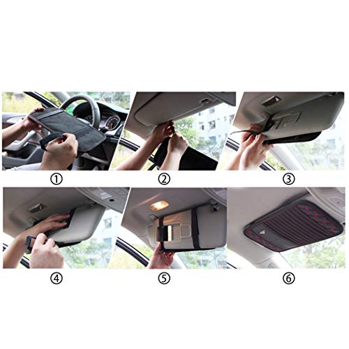 CD Case, COOFIT Portable 5 Capacity CD Wallet DVD Case Sun Visor Organizer Auto Accessories