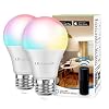 LE Smart Light Bulb, RGB Color Changing LED Bulbs, Works with Alexa and Google Assistant, Dimmable A19 E26 Bulb 60 Watt…