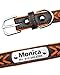 Vcalabashor Custom Leather Collar,Personalized Engraved Dog Collar with Stainless Steel On Collar Nameplate,Orangethumb 4