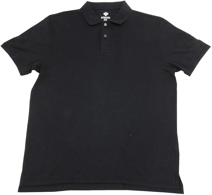 Members Mark Mens Size 2X-Large Short Sleeve Classic Fit Polo Shirt, Black at Amazon Menâs 