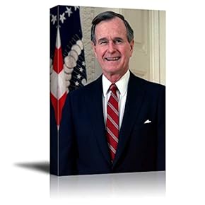 Portrait of George H W Bush (41th President...