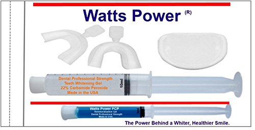 Watts Power Optimized 22% Teeth Whitening Kit Complete with New Aftercare Gel & Teeth Whitening Trays
