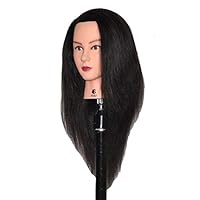 Zvena Beauty 22-24" 100% Human Hair Cosmetology Mannequin Manikin Training Head - (V5)