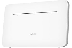 Huawei AC1300 Dual Band 4G+ 4G Wi-Fi Mobile Router, Lte Cat. 7 - Download Speed up to 300Mbps, 4 Gigabit Ethernet Ports, Whit