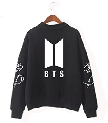 GGHXRTYRE BTS Women Round High Neck Suga V Jin JIMIN J-Hope Rap-Monster Jung Kook Hoodie Sweatshirts Casual Hooded Love Yourself