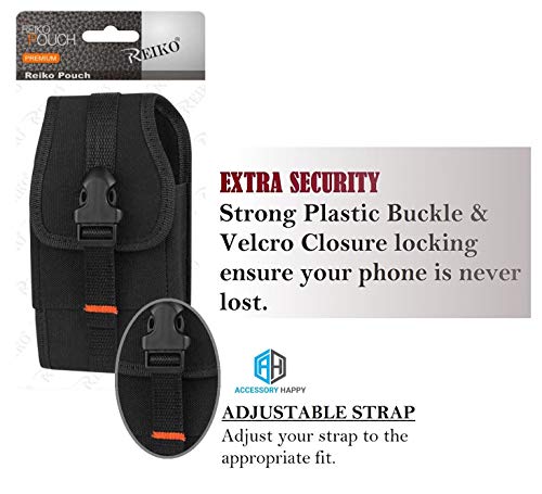Military Grade Vertical Carrying Pouch Case, Compatible with [iPhone 6 6S 7 8 X (4.7'') Samsung S5 S8 S9 LG J7 K20 & More] Holster with Card Slot Belt Clip-Fits iPhone with Lifeproof Defender Cover - Thumbnail 3