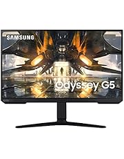 SAMSUNG Odyssey QHD 27-Inch Gaming Monitor, 2560*1440, 165Hz, G-Sync & FreeSync, HDR10 (LS27AG500PNXZA)