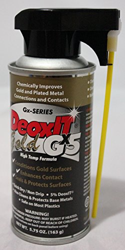 DeoxIT Gold Gx5 5% solution, 163g can with Perfect Straw, quick dry, non-drip