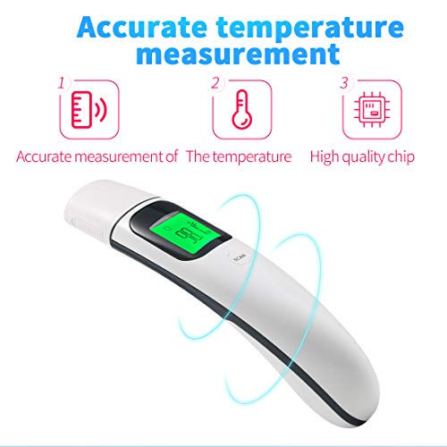 Juya Forehead and Ear Thermometer, Infrared Digital Thermometer for Fever and Fast Readings Forehead and Ear Integration for Baby, Kids and Adults with Fever Indicator