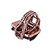 KAYMEN FASHION JEWELLERY Cubic Gem Resin Stone with Crystal Elastic Stacking Rings Antique Gold and Silver Tone 3 Colors (Coffee)