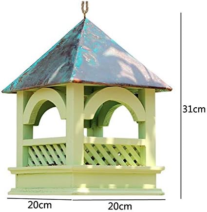 Amazon Com Xxhdee Wooden Covered Bird Feeder Outdoor Hanging Bird