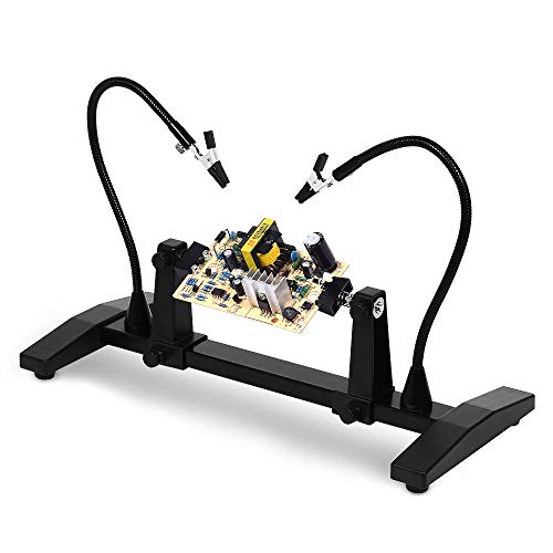 Circuit Board Holder Soldering Magnetic Helping Hands Third Hand (with 2 Magnetic Helping Hands Arms)
