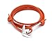 VIRGINSTONE Silver Plating Anchor 2.0 Bracelets on Genuine Colorful Cowhide Leather