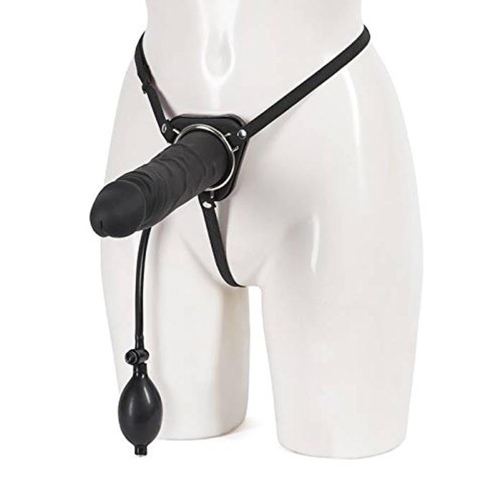 You2Toys 24 cm Black Inflatable Strap-On Penis Pump