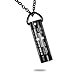 HooAMI Black Lord's Prayer Cross Cylinder Cremation Jewelry Urn Necklace Keepsake Memorial Ashes Jewelry