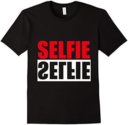 Men's Selfie Shirt - Cool Trendy Silly T-Shirt for Girls and Boys XL Black