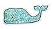 Vineyard Vines Hibiscus Whale Vinyl Sticker Decal (Blue/White/Green/Black)