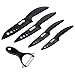 Kealive Kitchen Knives Ceramic Knife 4 Piece Set with Sheath Chef Knives