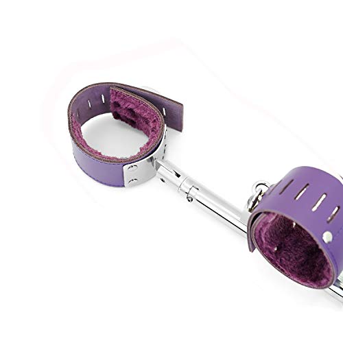 SCARLET KITTEN Exercise Spreader Bar with 4 Adjustable Straps Set, Purple and Silver - Thumbnail 3