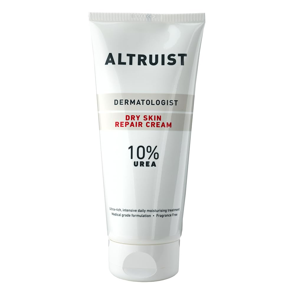 Altruist Dermatologist Dry Skin Repair Cream 10% Urea - Intensive Moisturiser for Very Dry, Rough & Sensitive Skin, With Urea, Glycerin, Bisabolol & Panthenol, Fragrance‑Free, Hypoallergenic – 200ml