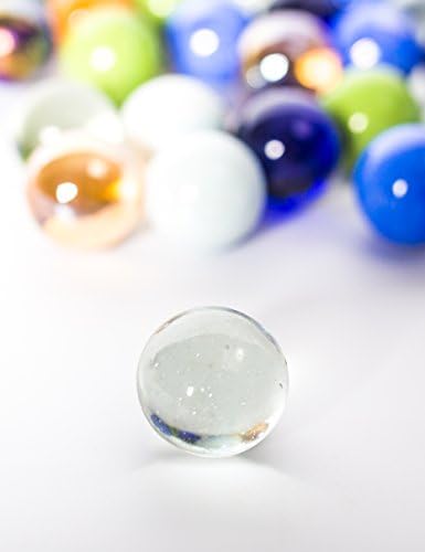 POPLAY Marbles, Set of 15, 1-inch(1 Whistle For Free),Random Color
