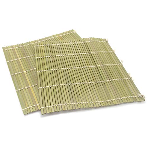 Green Bamboo Sushi Rolling Mat (2Pcs Mats Green)
