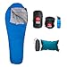 32°F Lightweight Down Sleeping Bag - Mummy Sleeping Bag, Compact Sleeping Bag + Air Pillow + 500 Fill Down Compression Sack, 3-Season Ultralight Sleeping Bag for Backpacking and Camping