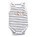 TheFound Baby Creeper Bodysuit Summer Sleeveless Striped Jumpsuit Gold Letters 6-9M