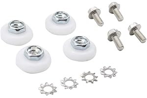 Basco Shower Door Rollers 3/4 inch Diameter Replacements for Sliding Shower Doors,White,ECPPROLLER