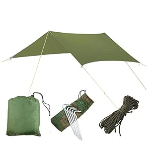 TOPofly 3 m* 3 m waterdichte hangmat regen vliegen tent Tarp voetafdruk camping onderdak gronddoek zonnescherm mat voor…