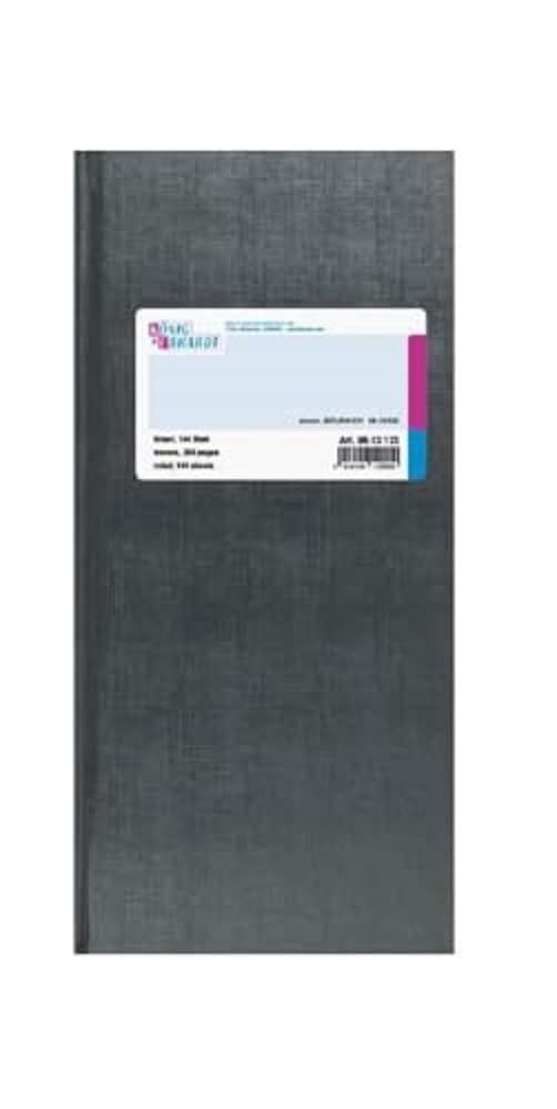 König and Ebhardt König & Ebhardt 8613123 Business Book 13.7 x 29.7 cm with Hard Head, 80 g/m²