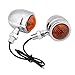 Chrome/Amber Bullet TURN SIGNAL LIGHT for Harley Honda Shadow Yamaha V-Star Suzuki C50 C90 Kawasaki Vulcan Bobber Chopper Cruiser Panhead