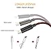 Car Aux Cable for iPhone X/Xs/Xr / 8/7 / 6 / Plus, Topacom 3.5mm Audio Cable, Aux Cord for Car Stereo, Headphone, Speaker, Red & Black