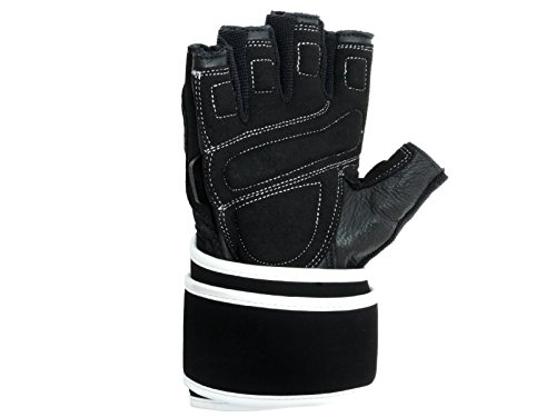 Contraband Black Label 5710 Classic Wrist-Lock Gloves w/Quick Release Finger Loops (White, Small)