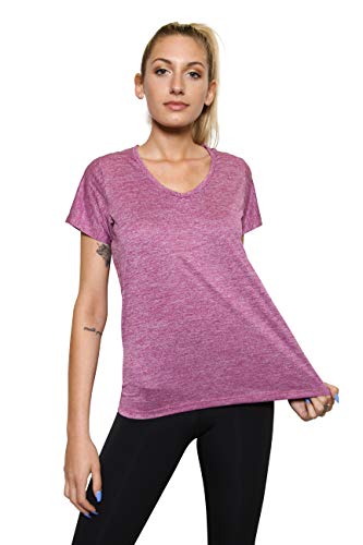 image for Real Essentials 5 Pack: Womens V Neck T-Shirt Ladies Yoga Top Athletic