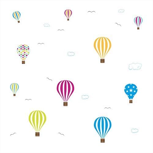 Air Balloon Wall Stickers, air Balloon Wall Decals, Colourful Balloon Wall Stickers, air Balloon Wall Decor, air Balloon Wall Stickers for Kids, Nursery Wall Decals