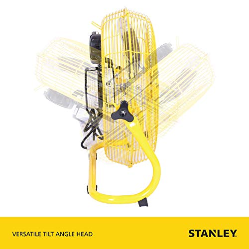 Stanley 18 Inch Industrial High Velocity Floor Fan Direct Drive AllMetal Construction, 3 Speed