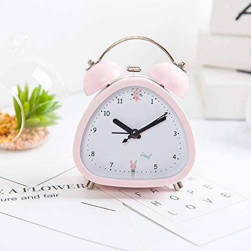 Amazon Com Ddgod Classic Alarm Clock Analog Silent Bedside Desk Clock Vintage Travel Non Ticking Alarm Clocks Loud Twin Bell Clocks For Bedrooms Kids Pink 10x5x15cm 4x2x6in Home Kitchen