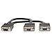 Tripp Lite VGA Monitor Y Splitter Cable (HD15 M/2xF) 1-ft. (P516-001)