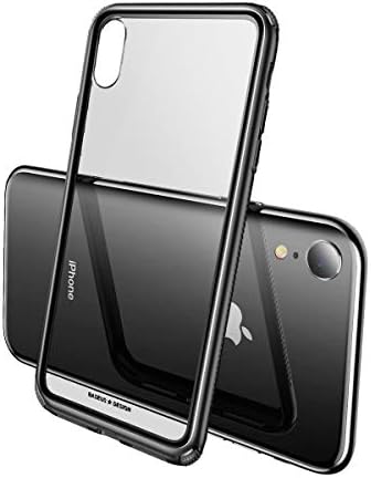 Uciefy Phone Case, Crystal Clear Slim Protective Cover Shockproof Soft TPU Bumper Reinforced Corners & Transparent Hard Tempered Glass Back Hybrid Cases Compatible with iPhone Xs Max 6.5’’ (2018)