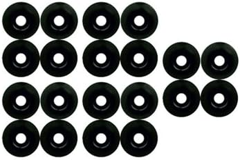 5 Sets Black Pro Dura Blank Skateboard Wheels 53mm, Lot & Bulk (20 Wheels Total)