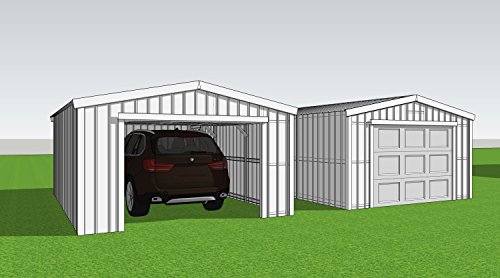 Wzh Standard Eco Friendly Steel Carport Garage Installation