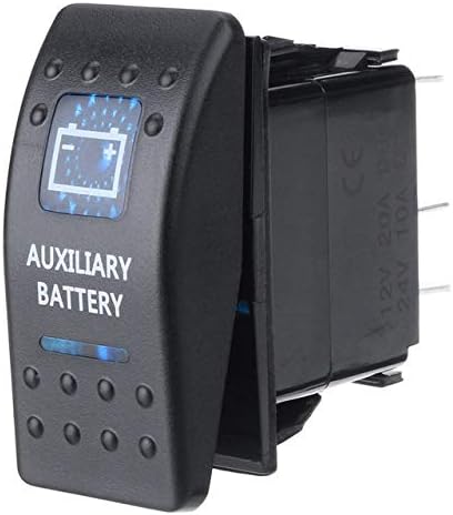 1x 12v 20a 24v 10a Waterproof Car Marine Blue Boat Toggle