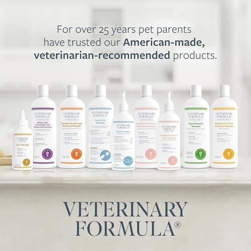 VETERINARY FORMULA FLEA AND TICK SPRAY FOR DOGS, 8 OZ – EASY-TO-USE DOG FLEA SPRAY, KILLS ON CONTACT, PREVENTS EGG & LARVAL DEVELOPMENT FOR 14 WEEKS