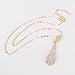 YINLI Full Crystal Rhinestone Gem Tear Drop Pendant Necklace Earrings Jewelry Sets